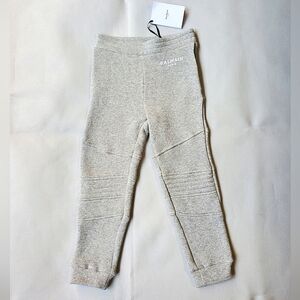 NWT$495 BALMAIN Kids Boy's Moro Fleece Sweatpants Joggers in Grey Sz 6